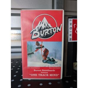 Burton Snowboards VHS 1986 One Track Mind - Super Rare white plastic case